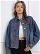 Sobrecamisa amplia denim bordada