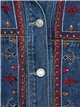 Sobrecamisa amplia denim bordada