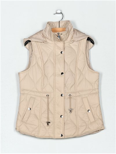 Chaleco acolchado capucha