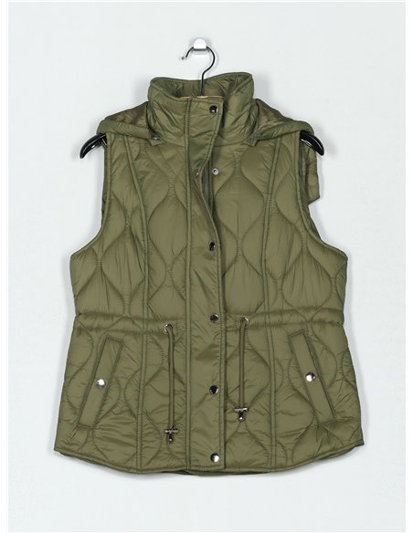 Chaleco acolchado capucha