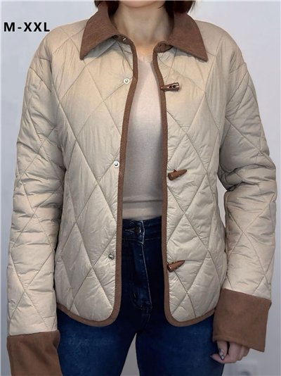 Chaqueta ligera acolchada cuello contraste 2