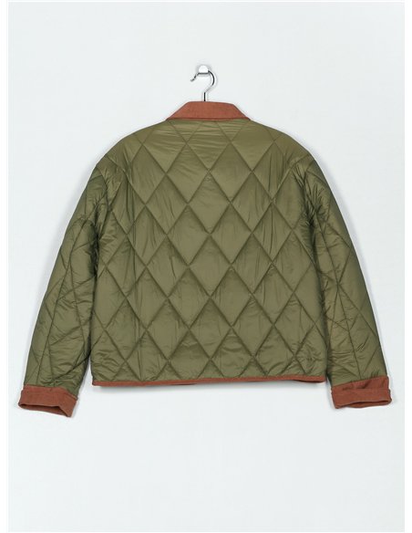Chaqueta ligera acolchada cuello contraste