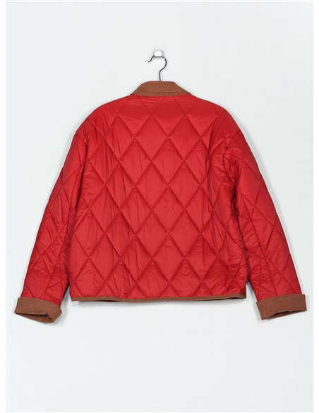 Chaqueta ligera acolchada cuello contraste