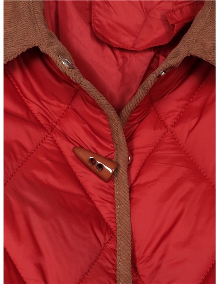 Chaqueta ligera acolchada cuello contraste