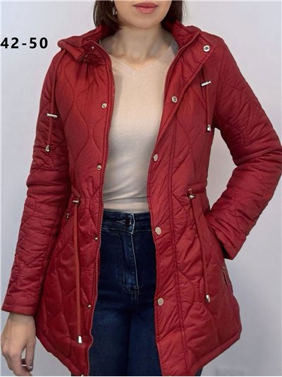 Chaqueta acolchada capucha frunces 2