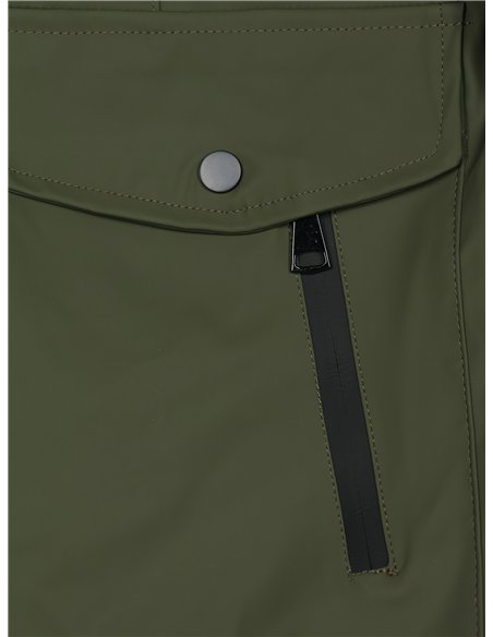 Parka amplia efecto engomado con capucha