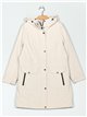 Parka amplia efecto engomado con capucha