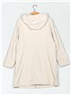 Parka amplia efecto engomado con capucha