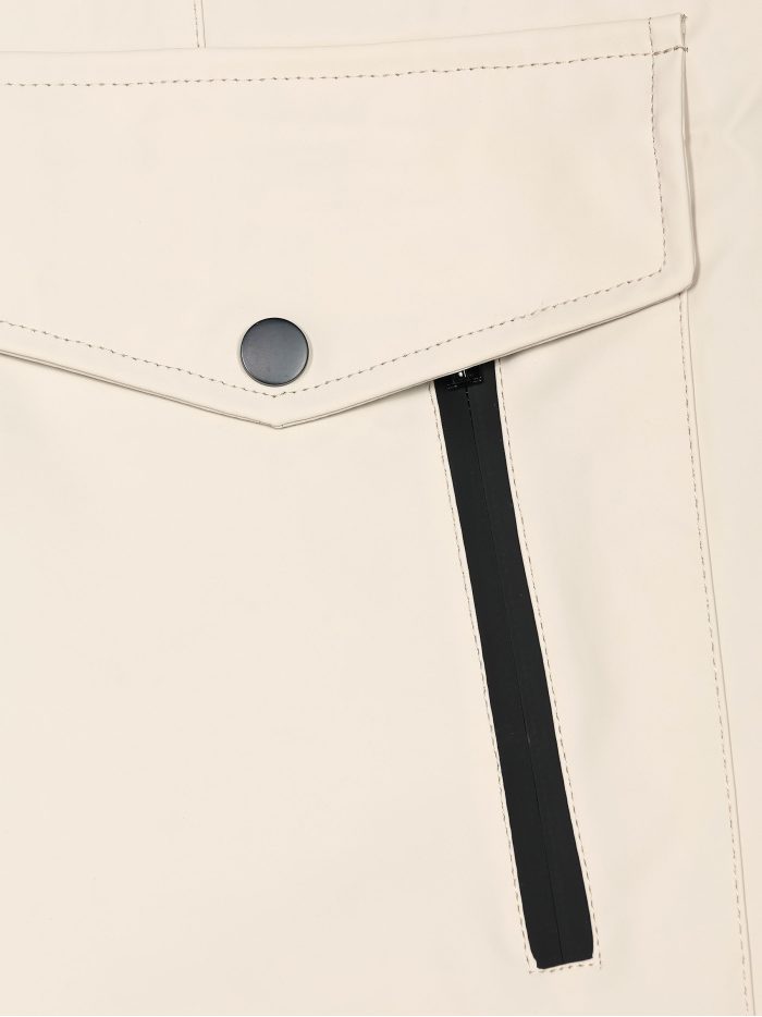 Parka amplia efecto engomado con capucha