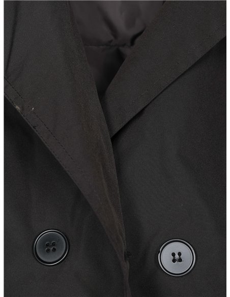 Quilted trench coat with belt