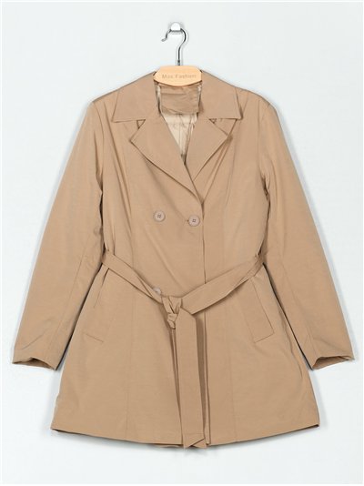 Trench acolchado cinturón