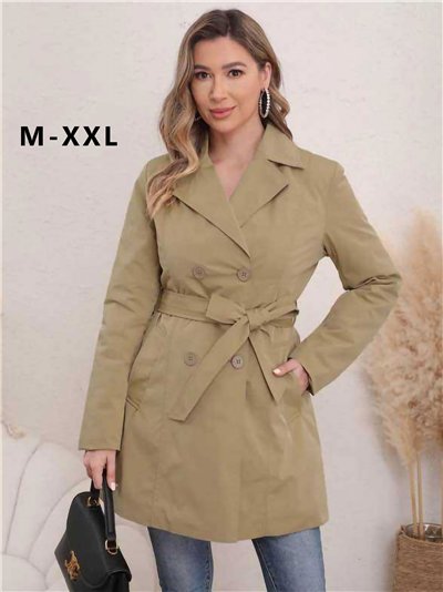 Trench acolchado cinturón 2