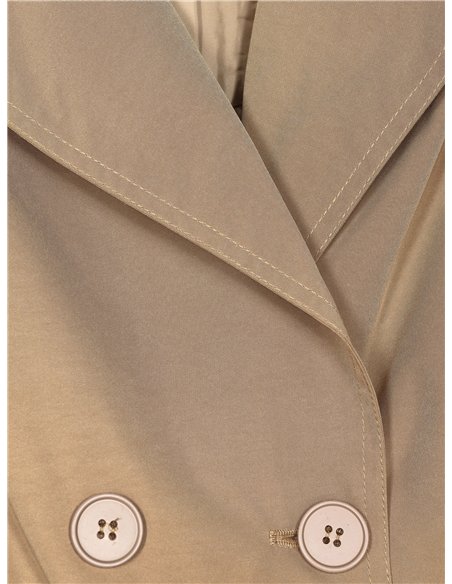 Trench acolchado cinturón