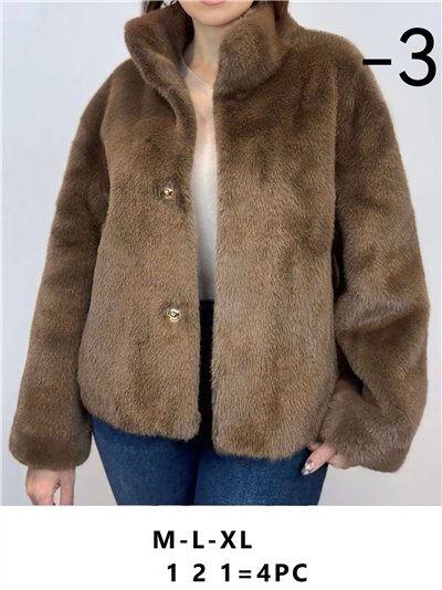 Chaqueta corta pelo cuello alto 2