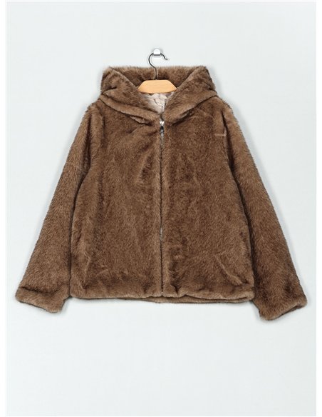 Chaqueta pelo capucha