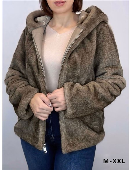 Chaqueta pelo capucha
