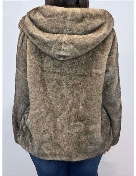 Chaqueta pelo capucha