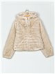 Chaqueta pelo rayas capucha