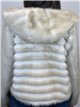 Chaqueta pelo rayas capucha