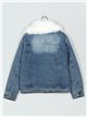 Cazadora denim cuello pelo