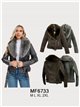 Chaqueta biker efecto piel con pelo
