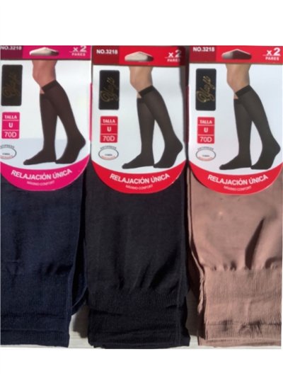 Calcetines largos espuma 70 deniers pack 2 pares 2