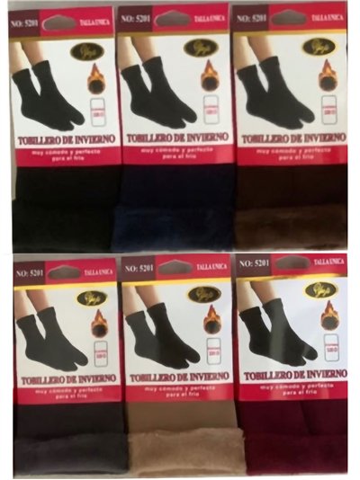 Calcetines tobillero tupidos térmicos