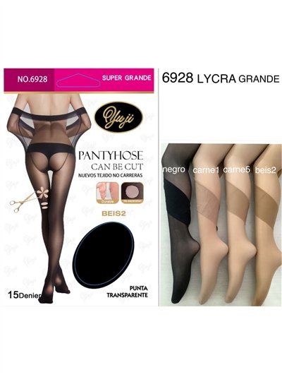 Pantis transparentes sin carreras talla super grande 15 Deniers 2