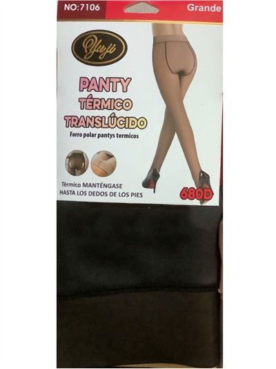 Pantis térmicos efecto transparente 680 deniers