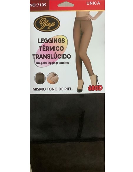 Leggings térmicos efecto transparente 680 deniers