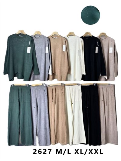 Conjunto Jersey amplio strass + Pantalón 2