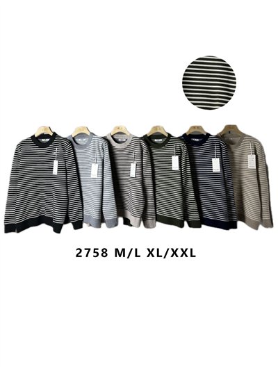 Classic striped knit sweater 2