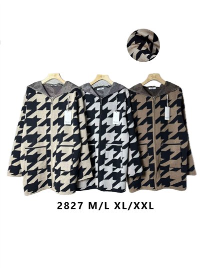 Cárdigan pata de gallo flecos 2