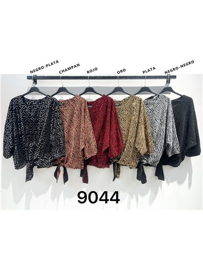 Blusa fiesta lentejuelas con nudo