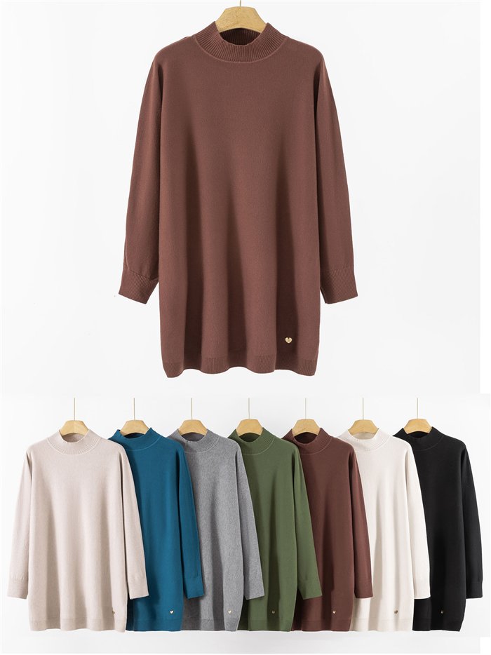 Jersey básico cuello subido