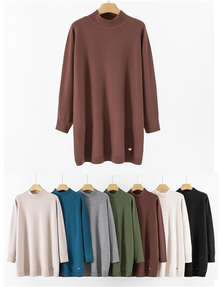 Jersey básico cuello subido