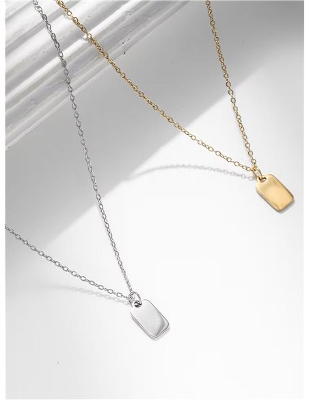 Collar placa mini de acero