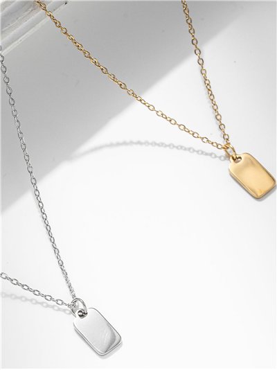 Collar placa mini de acero 2