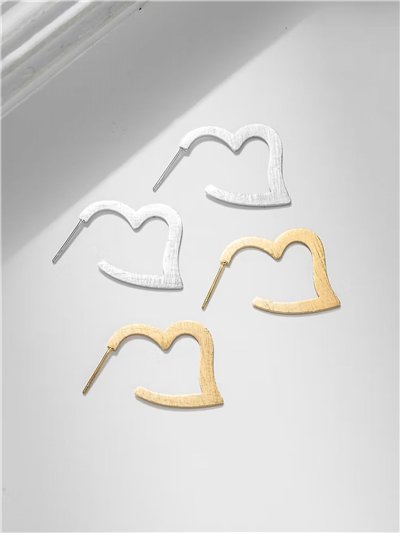 Pendientes silueta corazón