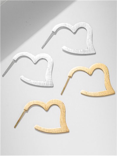 Pendientes silueta corazón 2