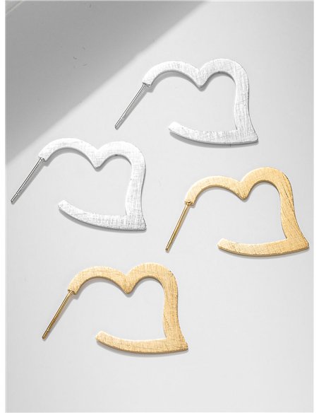 Pendientes silueta corazón