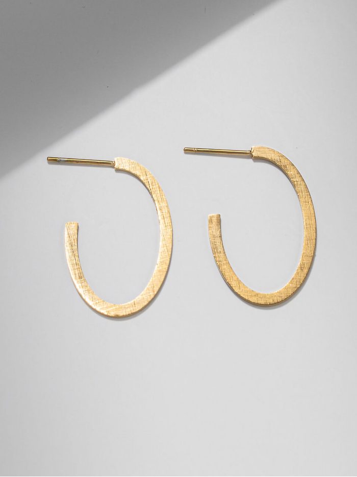 Glattes Creolen Ohrringe