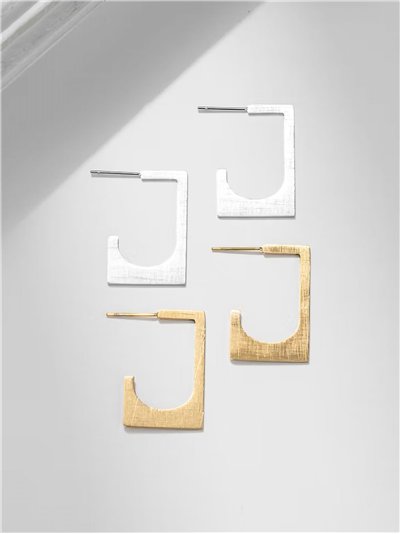 Pendientes aro cuadrado