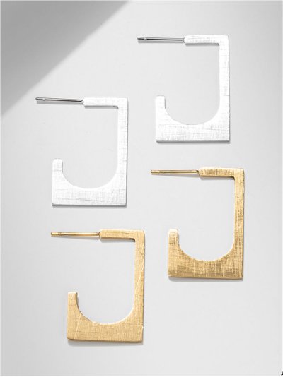 Pendientes aro cuadrado 2