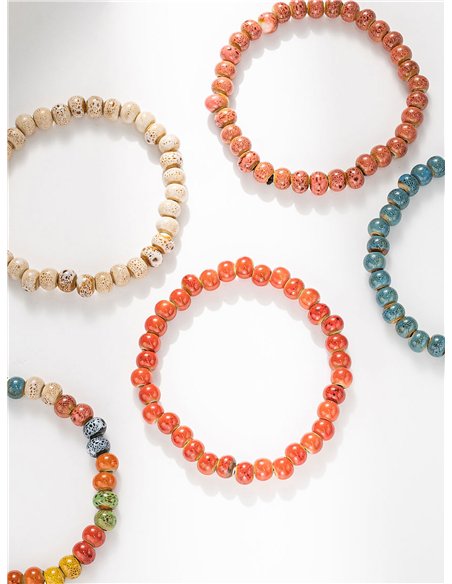 Pulsera elástica de cuentas