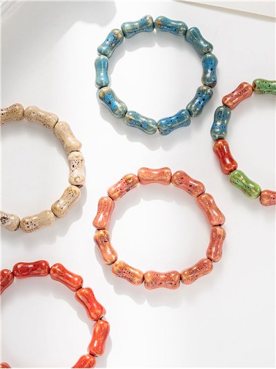 Pulsera cuentas geométricas 2