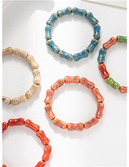 Pulsera cuentas geométricas