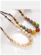 Collar largo cuentas en cordón