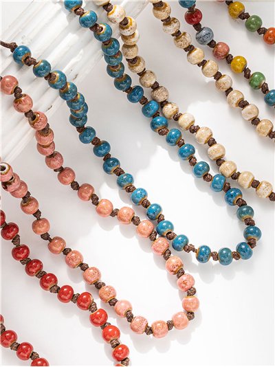 Collar largo cuentas en cordón 2