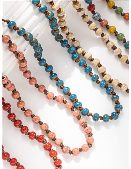 Collar largo cuentas en cordón